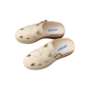 Sandales d'été à plateforme épaisse pour femmes, tendance, creuses, décontractées, pantoufles d'intérieur, antidérapantes, à enfiler, pour l'extérieur - Product Image 1