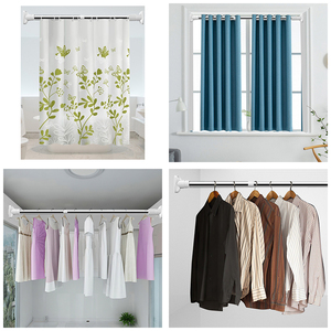<span class=keywords><strong>Tringle</strong></span> à rideau de douche multifonctionnelle réglable pour salle de bain <span class=keywords><strong>Tringle</strong></span> à rideau amovible pour armoire <span class=keywords><strong>Tringle</strong></span> à rideau télescopique en métal pour fenêtre - Product Image 2