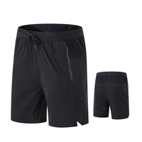 Shorts de sport pour hommes personnalisés en sublimation, double couche, compression, séchage rapide, poche zippée, vente en gros