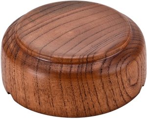 2026 Offre Spéciale naturel solide rond en bois Cigarette cendrier fumée cendrier de table cendrier pour extérieur et intérieur attrape-cendres - Product Image 2