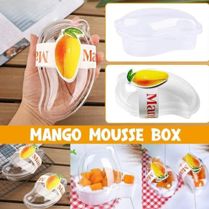 Boîte d'emballage jetable transparente en PET avec couvercle pour gâteau à la mangue, dessert, biscuit, pâtisserie, mousse glacée - Product Image 4
