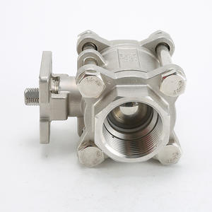 Vanne à boisseau sphérique à plateforme haute en acier inoxydable 304 GQ11F-16P, trois pièces, filetage manuel, vapeur industrielle, filetage interne - Product Image 3