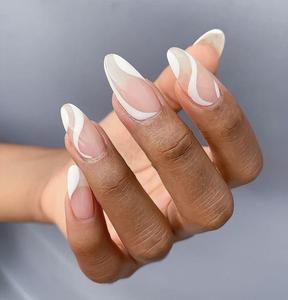 Lange künstliche Acryl nägel Bester Preis künstliche falsche Design nägel Herstellung Dekoration kleben auf Nagel - Product Image 2