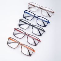 Montura de Gafas Cuadradas de Metal Ultraligeras, Acero Inoxidable, Unisex, Monturas de Moda de Lujo MOOHE MH664 para Uso Diario
