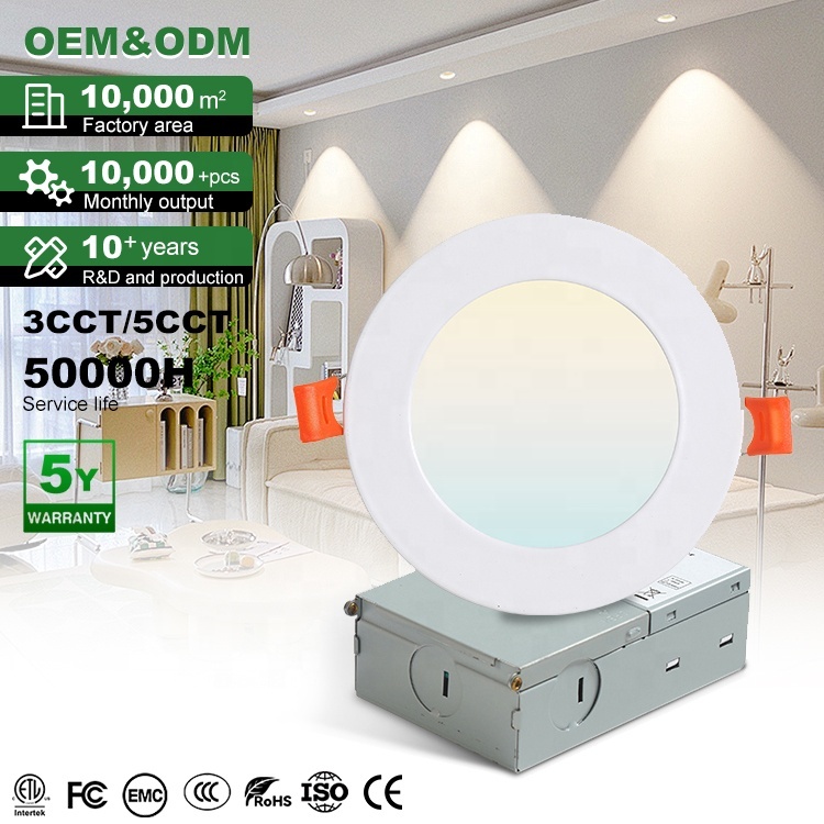 Dimmable 3CCT 5CCT Square Round Ultra-Thin Recessed Ceiling Smd Led Panel Lights