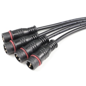 להתאמה אישית LED חיצוני אור 2 פין בורג סוג כבל חיווט IP68 עמיד למים תקע חשמל חוט מחבר כבל - Product Image 1