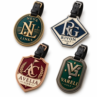 Étiquette de sac de golf en métal personnalisée avec monogramme, initiales, nom de club, logo en lettres émaillées en relief, cadeau personnalisé pour membre, sangle à boucle, vente en gros