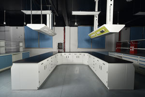 OEM banco di laboratorio workstation metallo laboratorio armadi case e controsoffitti in acciaio laboratorio mobili banco da lavoro - Product Image 5