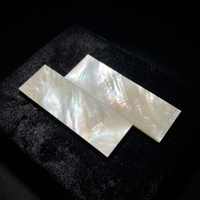 Coquille de nacre naturelle rectangulaire 90x30x3mm, sans fissures des deux côtés, kit de fabrication de bijoux, accessoires pour boîte