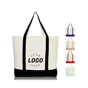 Custom Ladies Zipper Logo Canvas Hand Bags Ladies Tote Bag Crossbody Blank Cotton Bag Shopping Messenger Tote Handbags Women
