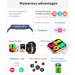 Qx7pro 스마트 시계 1.96 인치 HD 대형 화면 영광에 맞는 앱 BT 통화 혈액 산소 남성 여성 안드로이드 <span class=keywords><strong>IOS</strong></span> QX7 프로 스마트 워치 - Product Image 5