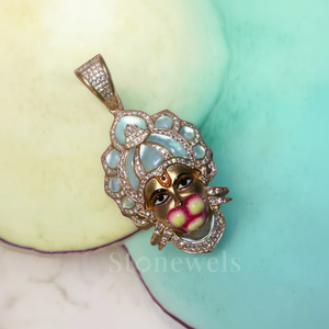 จี้ zircon รูปหนุมานสีเงินสเตอร์ลิง925กล่องเครื่องประดับทางศาสนาสำหรับงานแต่งงานงานหมั้น - Product Image 1