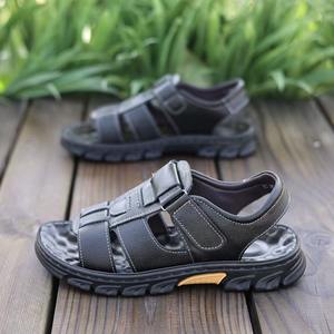 Sandales en cuir pour hommes style luxe personnalisées 2026, chaussures de conduite respirantes en cuir véritable pour hommes - Product Image 4