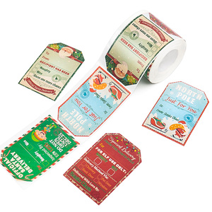 <strong>Personalised</strong> Viny <strong>Sticker</strong> <strong>Christmas</strong> Gift Wrapping <strong>Stickers</strong> Merry <strong>Christmas</strong> Label <strong>Stickers</strong> Santa Labels for for Kids - Product Image 2