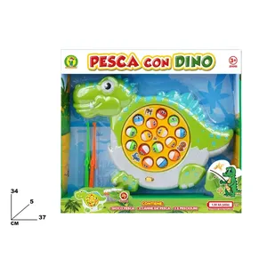 Jeu de pêche Pesca Con Dino 34x37x5 cm avec 2 cannes et 16 poissons pour enfants de 3 ans et plus - Product Image 2