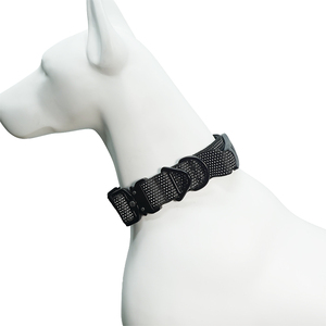 Reflective Tactical <b>Dog</b> <b>Collar</b> Nylon Safety Glowing Pet <b>Collar</b> with Metal Buckle for <b>Large</b> <b>Dogs</b> Starry Breath Reflective Series - Product Image 6