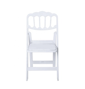 <span class=keywords><strong>Chaise</strong></span> <span class=keywords><strong>pliante</strong></span> en résine blanche rembourrée à dossier <span class=keywords><strong>Napoléon</strong></span> capacité de poids 850lbs pour événements - Product Image 2