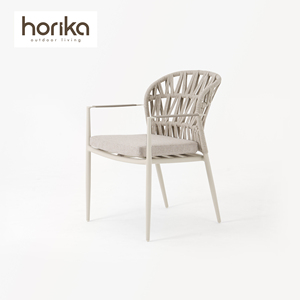 Cao cấp Nhà hàng khách sạn sân thượng ngoài trời bàn ăn Đặt tất cả thời tiết sang trọng hiện đại sân vườn bàn ăn và ghế - Product Image 4