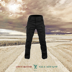 <b>Men's</b> Casual Stretch Loose Fit Pants Mid Waist Zipper Fly Flat Front for Outdoor Sports for SEHE Fashion <b>Punching</b> - Product Image 2