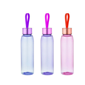 Nueva Botella de Agua Transparente Personalizada, Botella de Plástico Libre de BPA de 500 ml con Tapa de Acero Inoxidable - Product Image 1