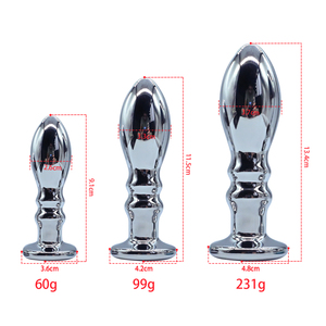 Jouets sexuels en métal pour hommes, forme de pénis artificiel, expansion anale pour femmes matures, massage du point G, pénétration - Product Image 6