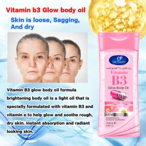 DR <span class=keywords><strong>DAVEY</strong></span> 200ml Huile de soin pour le corps éclaircissante hydratante et éclatante à la vitamine B3 et à la vitamine E - Product Image 2