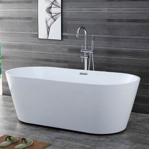 <span class=keywords><strong>Vasca</strong></span> <span class=keywords><strong>da</strong></span> <span class=keywords><strong>bagno</strong></span> ovale indipendente bianca, in acrilico e fibra di vetro, stile moderno e semplice, vendita diretta dai produttori di Foshan - Product Image 1