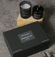 En gros Coffret cadeau d'ambiance pour la maison Bougie parfumée Diffuseur à bâtonnets Pot en verre dégradé ambre Kit de parfum à la cire de soja Mariage et Ameublement