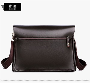 <span class=keywords><strong>Borsa</strong></span> a Tracolla in Pelle PU da Uomo, Stile Casual Business, Design Verticale Trendy per il Commercio Estero - Product Image 4