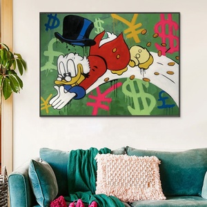 Scrooge Mcduck Cuadros Alec fossil Art Picture Cartoon Duck pittura murale galleria avvolgere illustrazione tela - Product Image 5