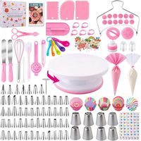 Kits de décoration de gâteaux professionnels de 356 pièces avec plateau tournant et douilles de pâtisserie pour des projets créatifs de pâtisserie maison