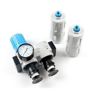 Filtre pneumatique de type FEST sur mesure HFCFRC-D, double unité, neuf, laiton et plastique, 16 kg, lubrificateur résistant à la pression en zinc pour l'air - Product Image 1