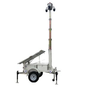 Remorque de vidéosurveillance solaire avec mât réglable et stockage cloud pour la surveillance extérieure - Product Image 5