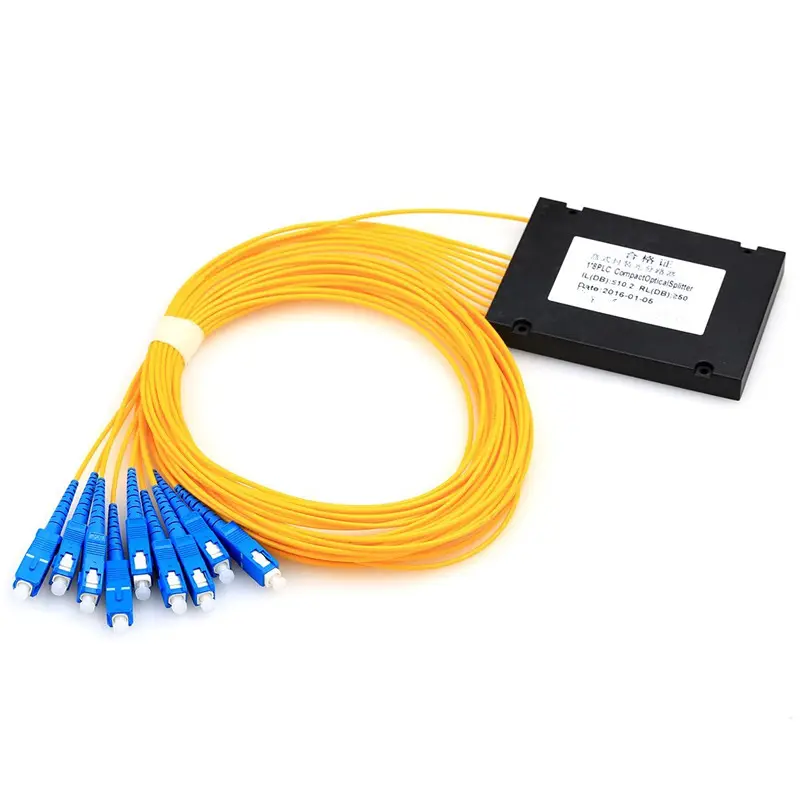 Séparateur de Fiber optique ftth, équipement de fibre optique, 1260 à 1650nm, gamme 1x4 1x8 1x16 1x32 1x64