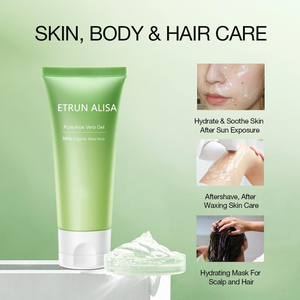 Gel de <span class=keywords><strong>Aloe</strong></span> <span class=keywords><strong>Vera</strong></span> Orgánico de Grado Cosmético ETRUN ALISA, <span class=keywords><strong>Aloe</strong></span> <span class=keywords><strong>Vera</strong></span> Puro y Natural Recién Cortado, Proporciona Humectación e Hidratación - Product Image 3