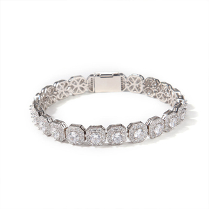 Pulsera de Zirconia Cúbica con Diseño de Caramelo de Roca, Pulsera de Alta Gama para Hombre - Product Image 4