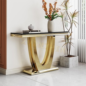 Muebles de sala de estar Xuanzhen, <span class=keywords><strong>mesa</strong></span> de entrada dorada, <span class=keywords><strong>consola</strong></span> de <span class=keywords><strong>mesa</strong></span> de pasillo, mesas de <span class=keywords><strong>consola</strong></span> de mármol de lujo nórdicas modernas - Product Image 5