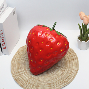 Ensemble de <span class=keywords><strong>fraises</strong></span> artificielles, 2 pièces, <span class=keywords><strong>fraises</strong></span> artificielles réalistes rouges et blanches pour la décoration de la maison et de la cuisine - Product Image 2