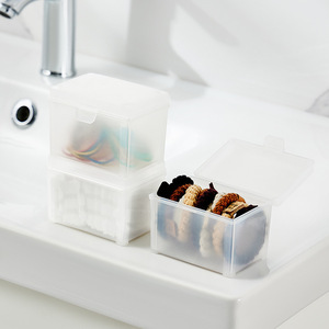 Porte-cartes empilable, petite boîte de rangement transparente pour bureau avec couvercle pour organiser les bijoux - Product Image 4