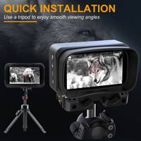 Télescope infrarouge HENBAKER CY900 à double usage jour et nuit, appareil de vision nocturne avec écran Wi-Fi 3,1 pouces 48MP