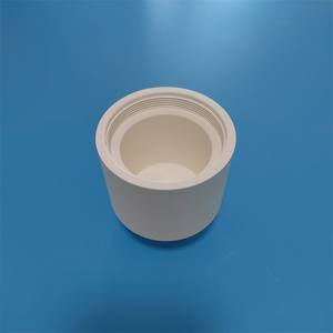 Crucible en céramique de nitrure de bore (BN) de haute pureté avec joint fileté - Product Image 2
