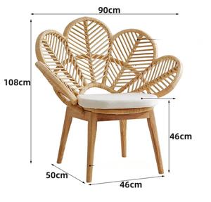 <span class=keywords><strong>Fauteuil</strong></span> en bois moderne et élégant avec accoudoirs en <span class=keywords><strong>rotin</strong></span> de bambou, <span class=keywords><strong>petit</strong></span> <span class=keywords><strong>fauteuil</strong></span> de détente pour chambre à coucher, salle à manger ou salon - Product Image 3