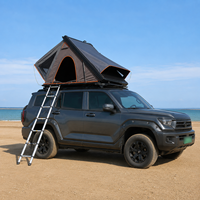 Tente de toit triangulaire Overland, coque rigide en aluminium, imperméable, 4 saisons, pour 2 personnes, tente de toit pour SUV, camping