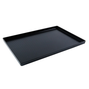Wuhe Rectangular Serving Tray Melamine Plastic Hotel Tea Tray Household Storage Tray Japanese Style Black White Set - Product Image 5