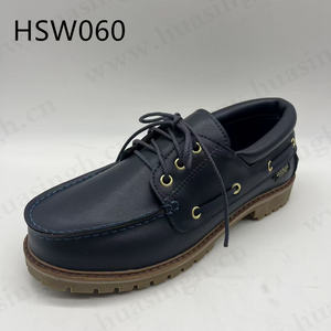 Zapatos Mocasines Estilo Cordones Encerados LXG, Mercado Español, Suela de Goma Gruesa, Color Marrón/Azul/Negro, Zapatos Náuticos para Caminar, HSW060 - Product Image 5