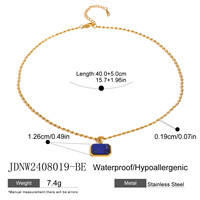 [Envío Inmediato] Collar con Colgante de Moda de Lujo Ligero para Mujer, Estilo Europeo Americano, Cadena de Eslabones de Acero Inoxidable, Chapado en Oro