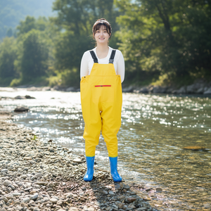 Pantalon de pêche en PVC imperméable avec poche zippée pour activités nautiques, plage, ruisseaux et sports de plein air - Product Image 1