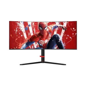 Oem Factory Cheap 34 Inch 3440*1440 Filter Blue Light 80Hz Led Screen 1900R Curved Gaming Monitors PC