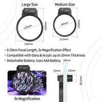 Factory Wholesale JSD Magnetic Coral Magnifier 3X LED Blue Light Reef Viewer With Interchangeable Filter for Saltwater Aquarium