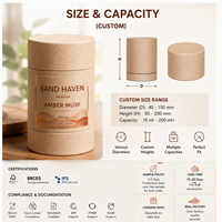 Emballage en tube de papier écologique OEM personnalisé, matériaux recyclés pour parfum, poudre libre, huile essentielle, cadeau (toute taille de cylindre)